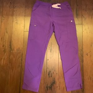 Women’s Purple Scrub Pants Figs Technical Collection Size S
